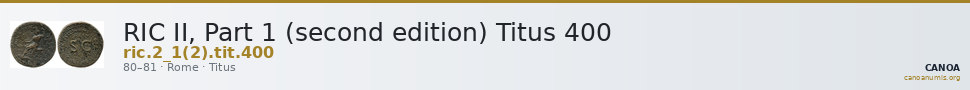 RIC II, Part 1 (second edition) Titus 400 — CANOA