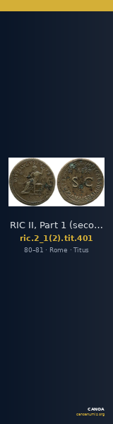 RIC II, Part 1 (second edition) Titus 401 — CANOA