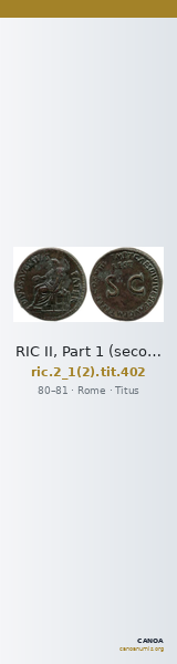 RIC II, Part 1 (second edition) Titus 402 — CANOA