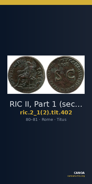 RIC II, Part 1 (second edition) Titus 402 — CANOA