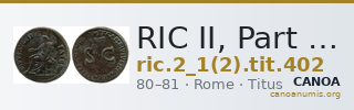 RIC II, Part 1 (second edition) Titus 402 — CANOA