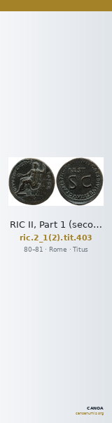 RIC II, Part 1 (second edition) Titus 403 — CANOA