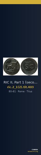 RIC II, Part 1 (second edition) Titus 403 — CANOA