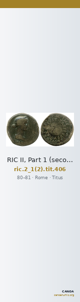 RIC II, Part 1 (second edition) Titus 406 — CANOA
