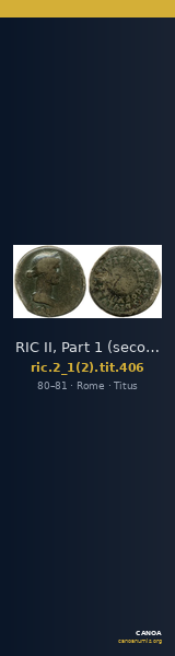 RIC II, Part 1 (second edition) Titus 406 — CANOA