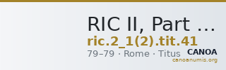RIC II, Part 1 (second edition) Titus 41 — CANOA