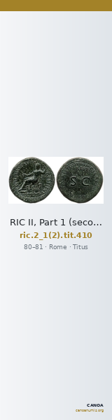 RIC II, Part 1 (second edition) Titus 410 — CANOA