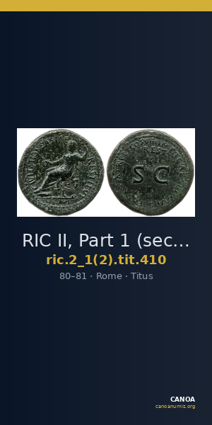 RIC II, Part 1 (second edition) Titus 410 — CANOA