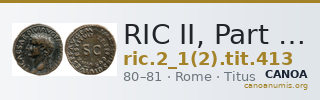 RIC II, Part 1 (second edition) Titus 413 — CANOA