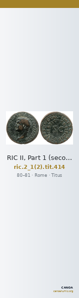 RIC II, Part 1 (second edition) Titus 414 — CANOA