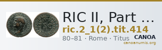 RIC II, Part 1 (second edition) Titus 414 — CANOA