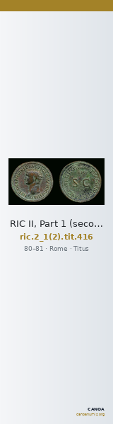 RIC II, Part 1 (second edition) Titus 416 — CANOA