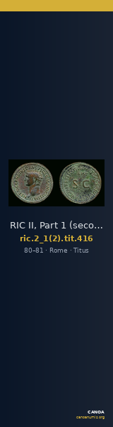 RIC II, Part 1 (second edition) Titus 416 — CANOA