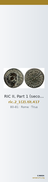 RIC II, Part 1 (second edition) Titus 417 — CANOA