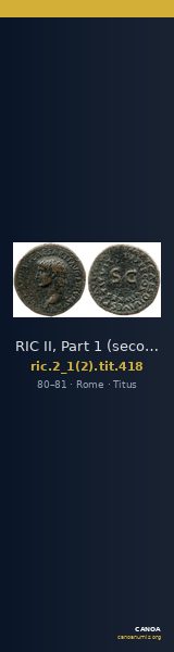 RIC II, Part 1 (second edition) Titus 418 — CANOA