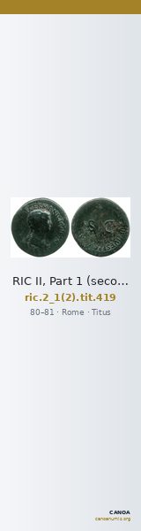 RIC II, Part 1 (second edition) Titus 419 — CANOA