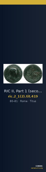 RIC II, Part 1 (second edition) Titus 419 — CANOA
