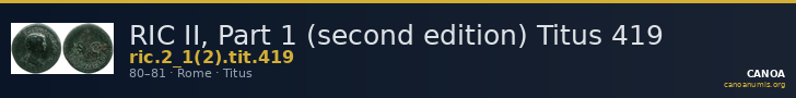 RIC II, Part 1 (second edition) Titus 419 — CANOA