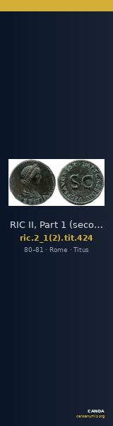 RIC II, Part 1 (second edition) Titus 424 — CANOA