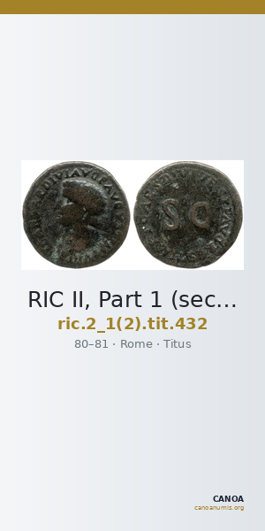 RIC II, Part 1 (second edition) Titus 432 — CANOA