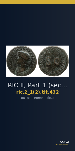 RIC II, Part 1 (second edition) Titus 432 — CANOA