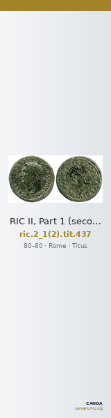 RIC II, Part 1 (second edition) Titus 437 — CANOA