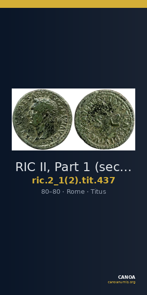 RIC II, Part 1 (second edition) Titus 437 — CANOA