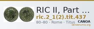 RIC II, Part 1 (second edition) Titus 437 — CANOA
