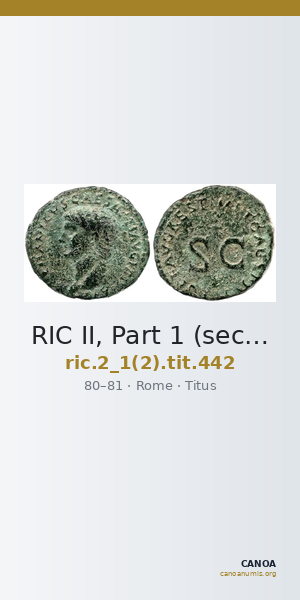 RIC II, Part 1 (second edition) Titus 442 — CANOA