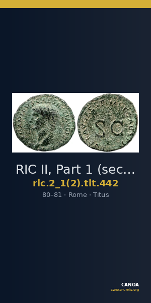 RIC II, Part 1 (second edition) Titus 442 — CANOA