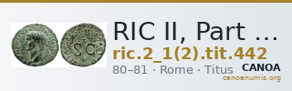 RIC II, Part 1 (second edition) Titus 442 — CANOA