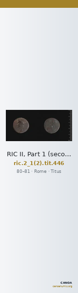 RIC II, Part 1 (second edition) Titus 446 — CANOA