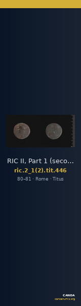 RIC II, Part 1 (second edition) Titus 446 — CANOA