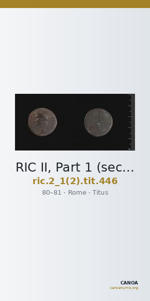 RIC II, Part 1 (second edition) Titus 446 — CANOA
