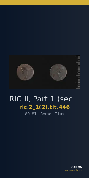 RIC II, Part 1 (second edition) Titus 446 — CANOA