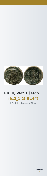 RIC II, Part 1 (second edition) Titus 447 — CANOA