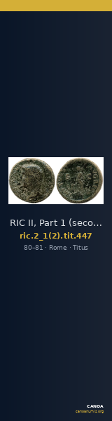 RIC II, Part 1 (second edition) Titus 447 — CANOA