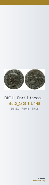 RIC II, Part 1 (second edition) Titus 448 — CANOA