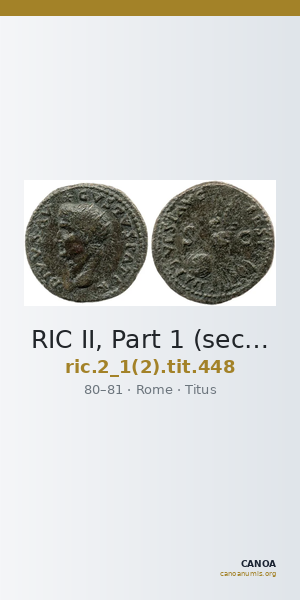 RIC II, Part 1 (second edition) Titus 448 — CANOA