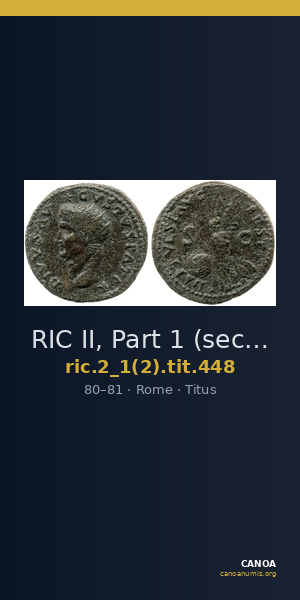 RIC II, Part 1 (second edition) Titus 448 — CANOA