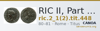 RIC II, Part 1 (second edition) Titus 448 — CANOA