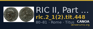 RIC II, Part 1 (second edition) Titus 448 — CANOA
