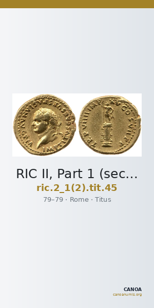 RIC II, Part 1 (second edition) Titus 45 — CANOA
