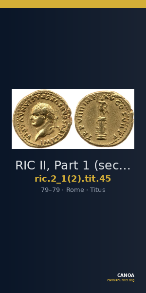RIC II, Part 1 (second edition) Titus 45 — CANOA