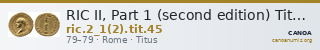 RIC II, Part 1 (second edition) Titus 45 — CANOA