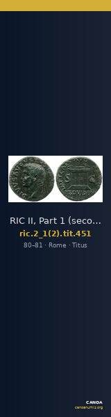 RIC II, Part 1 (second edition) Titus 451 — CANOA
