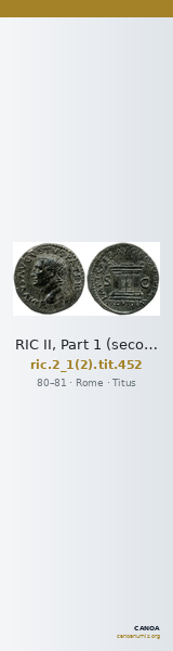 RIC II, Part 1 (second edition) Titus 452 — CANOA