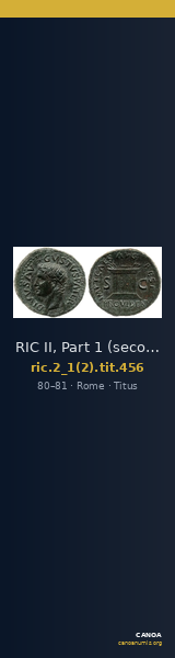 RIC II, Part 1 (second edition) Titus 456 — CANOA