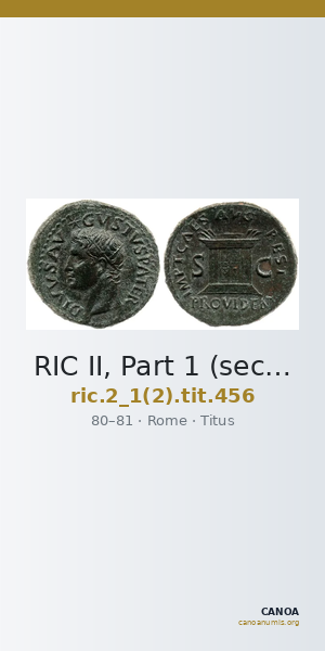 RIC II, Part 1 (second edition) Titus 456 — CANOA