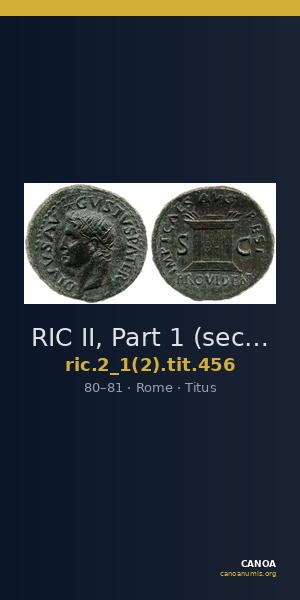 RIC II, Part 1 (second edition) Titus 456 — CANOA